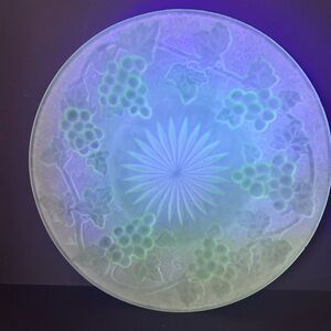 Imperial Glass Dinner Plate-UV Glow